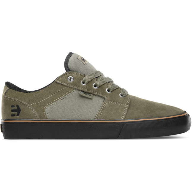 Etnies BARGE LS Skate Sko Herre , Svart/Olivengrønne M808